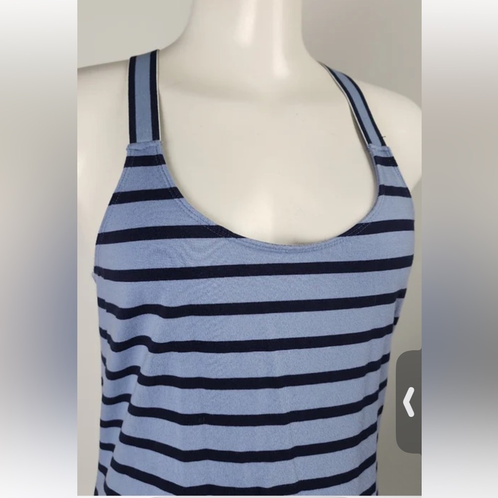 #52 Sandwich Striped Blue Women's Tank Top Medium